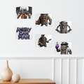 ANGRY CAN MAN 3.0 Rectangle Wall Tiles Set of 6