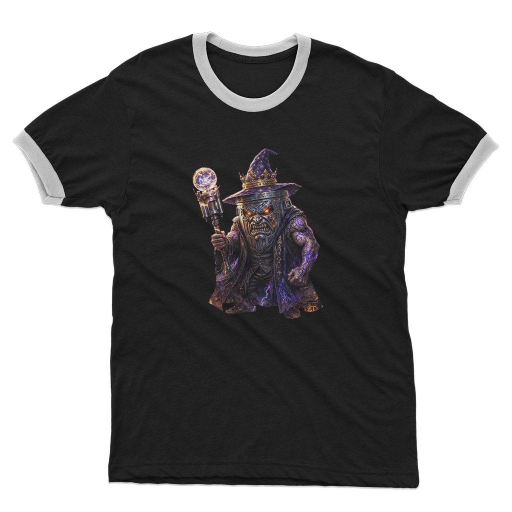 angry can man Adult Ringer T-Shirt