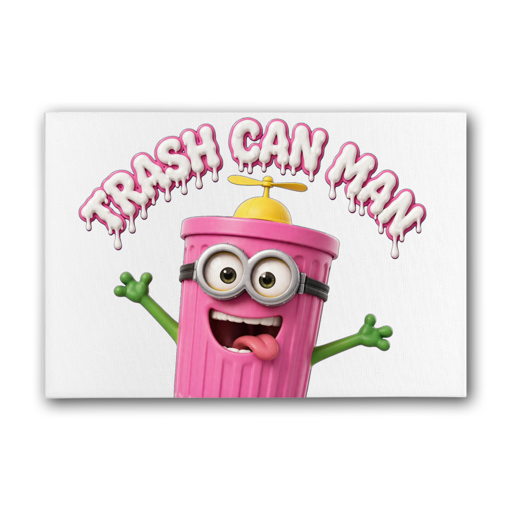 TRASH CAN MAN Premium Stretched Canvas