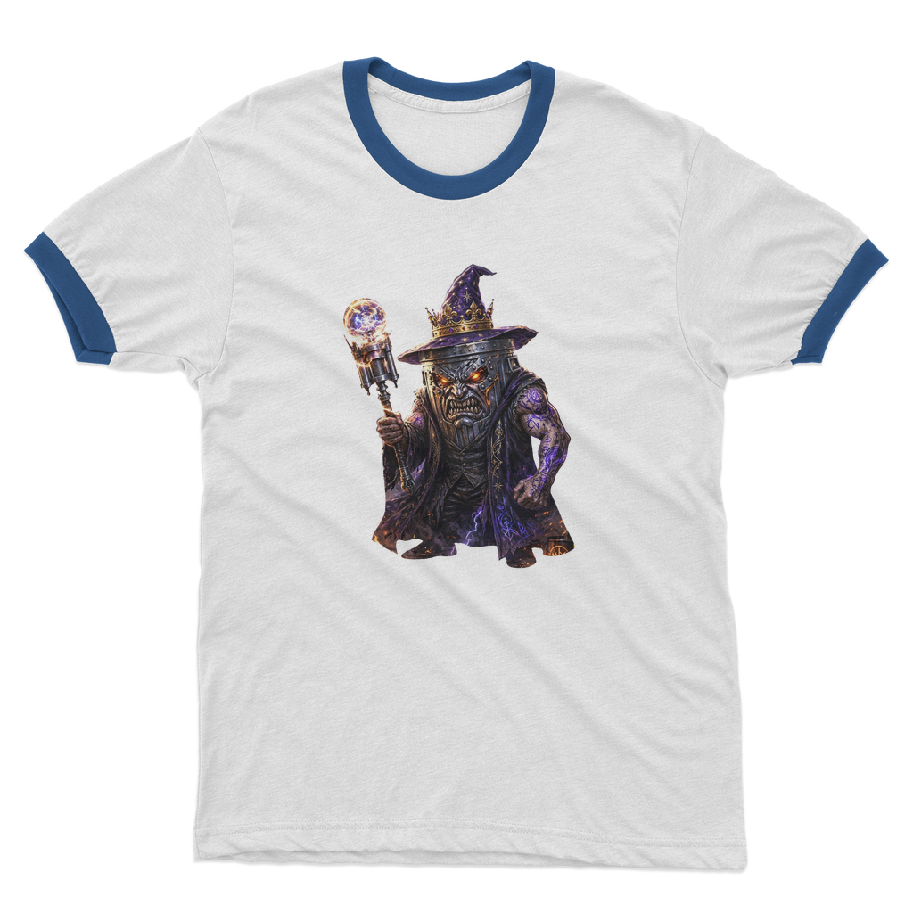 angry can man Adult Ringer T-Shirt