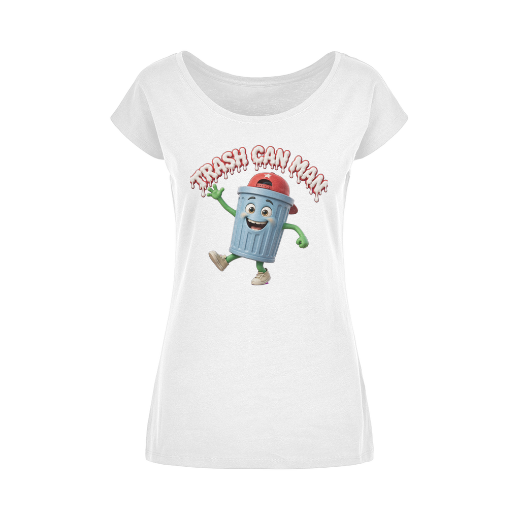 TRASH CAN MAN Wide Neck Womens T-Shirt XS-5XL