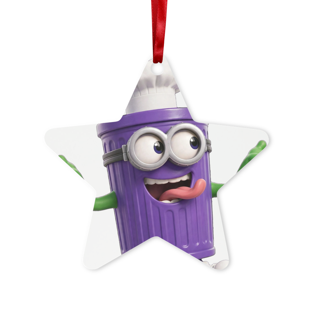 TRASH CAN MAN Metal Hanging Ornament