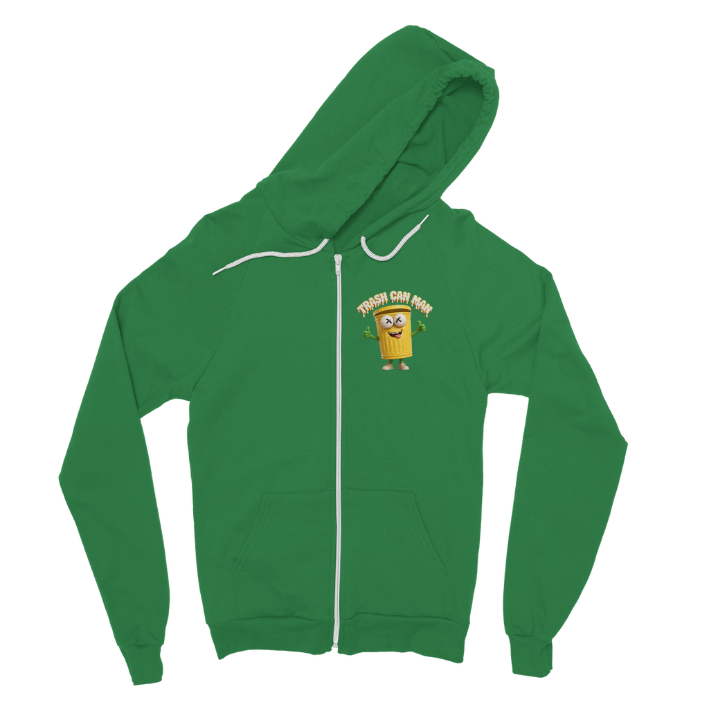 TRASH CAN MAN Classic Adult Zip Hoodie