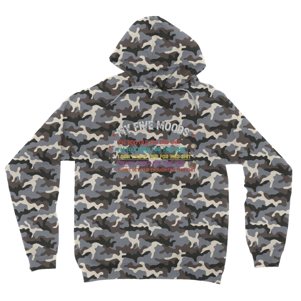 SARCASM 105 Camouflage Adult Hoodie