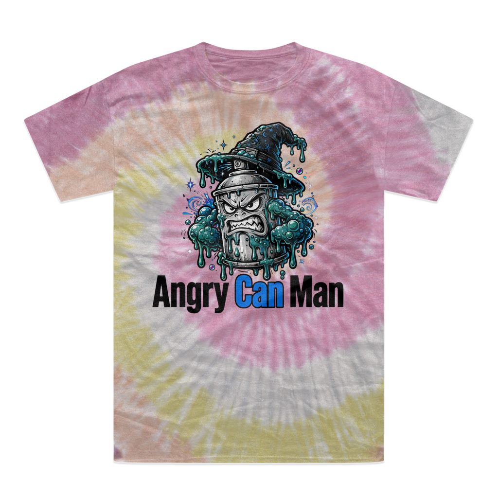 angry can man Tie-Dye T-Shirt