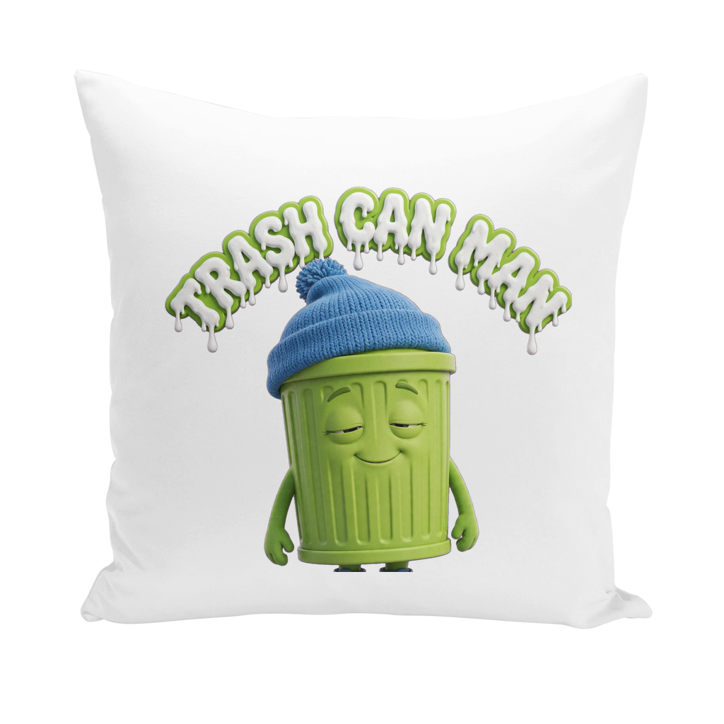 TRASH CAN MAN Throw Pillows