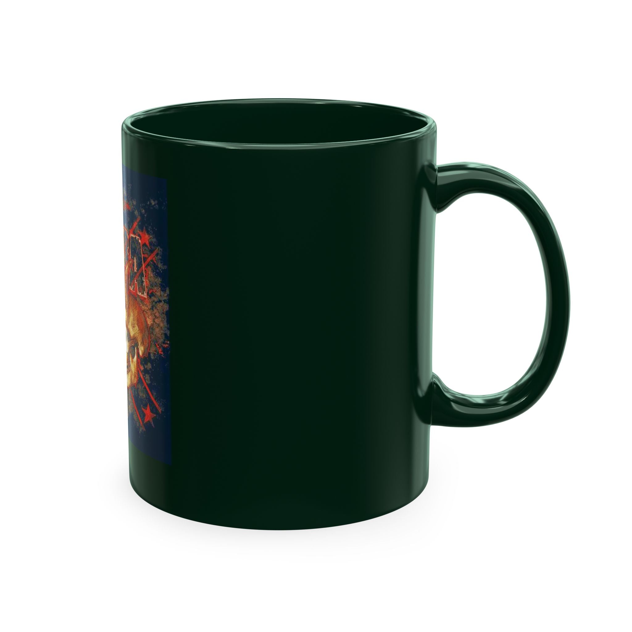 Skull Clash Ceramic Mug — Vintage Rock Tattoo Coffee Cup