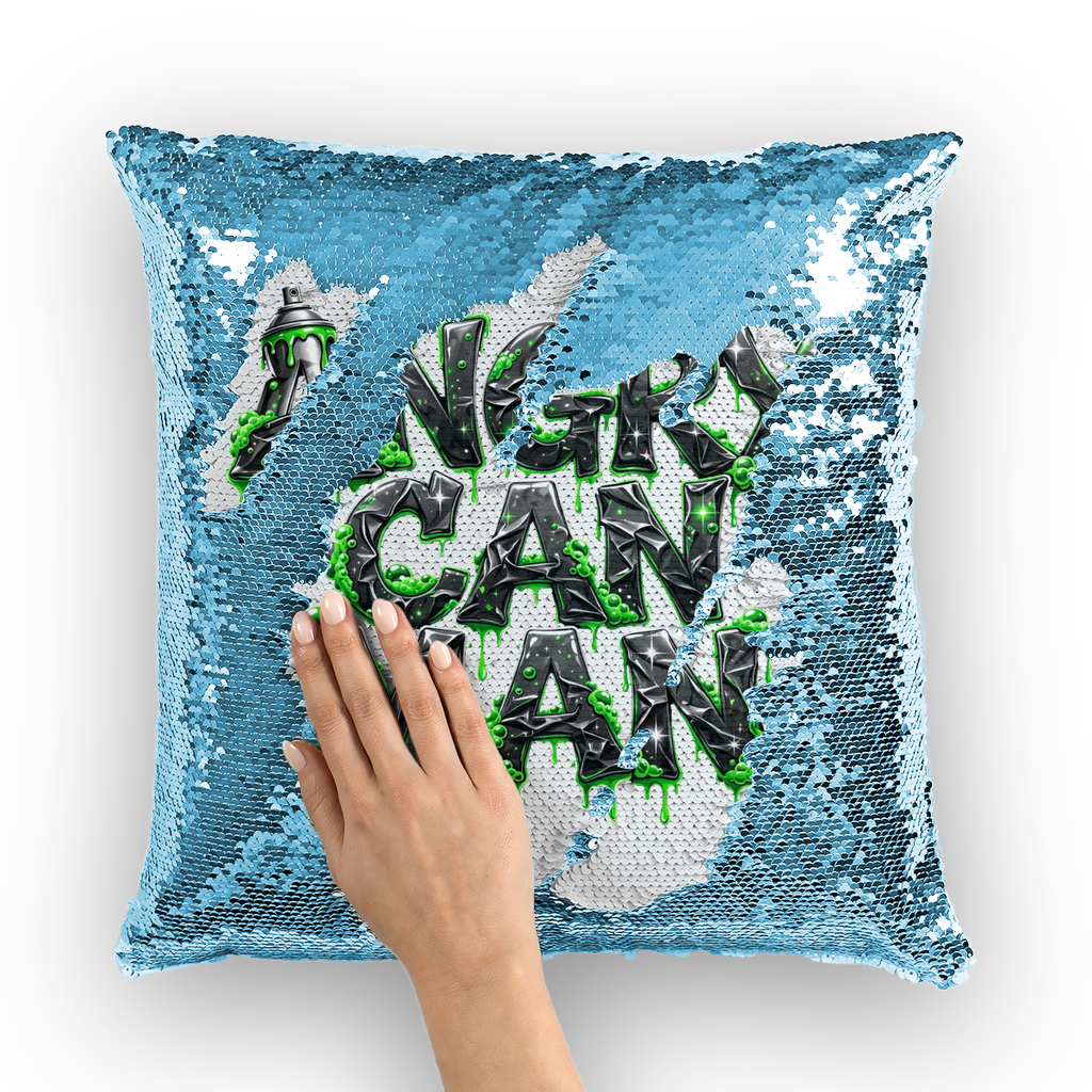 ANGRY CAN MAN 2.0 Sequin Cushion Cover
