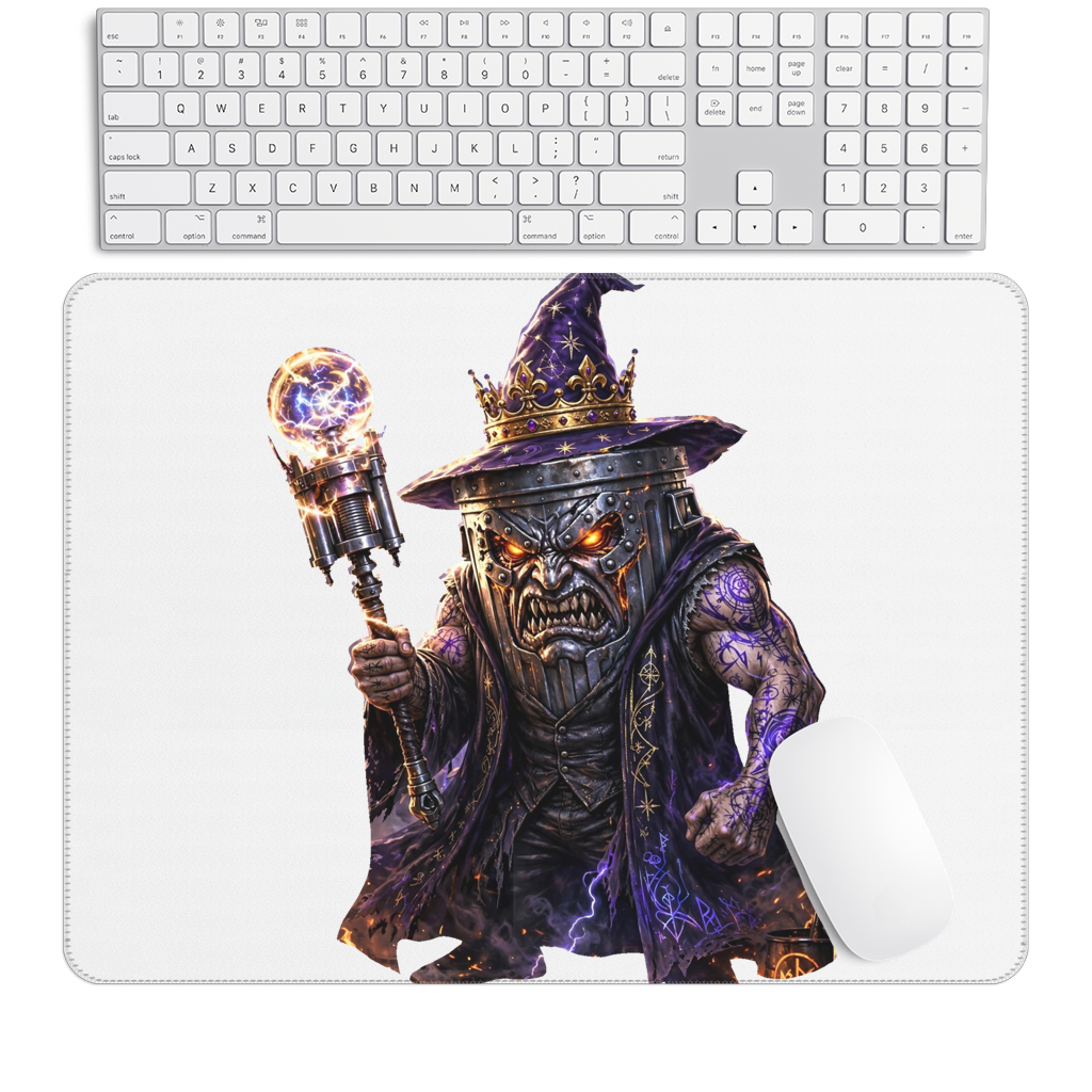 angry can man Large Gaming Pad