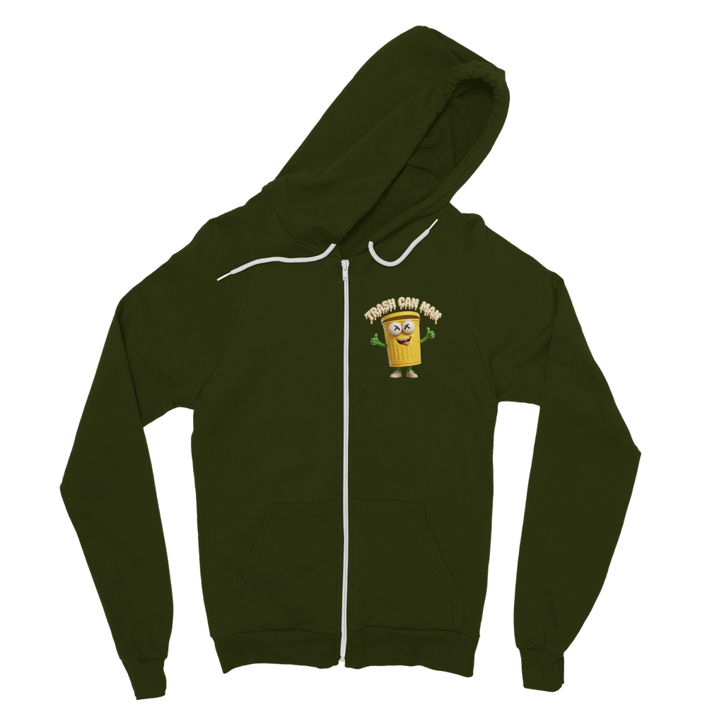 TRASH CAN MAN Classic Adult Zip Hoodie
