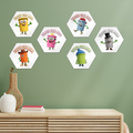 TRASH CAN MAN Hexagon Wall Tiles Set of 6