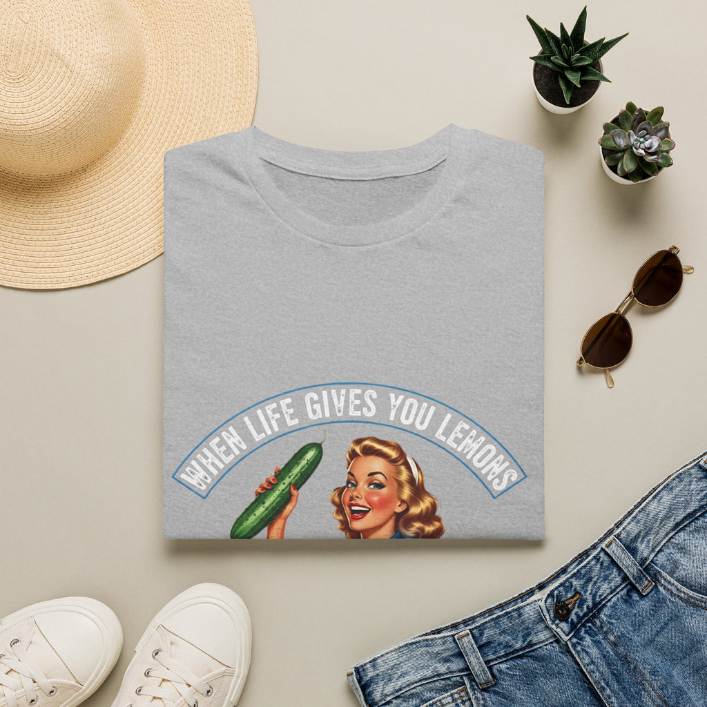 T-Shirt — "When Life Gives You Lemons... Cucumbers" Vintage Retro Graphic Tee