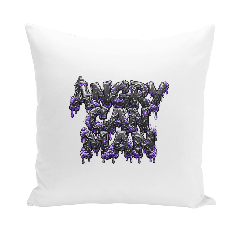 ANGRY CAN MAN 3.0 Throw Pillows