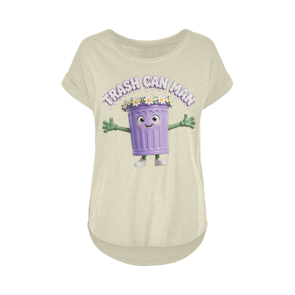 TRASH CAN MAN Women's Long Slub T-Shirt XS-5XL