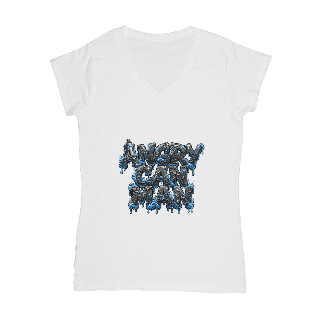 ANGRY CAN MAN 2.0 Classic Women's V-Neck T-Shirt