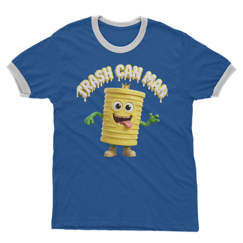 TRASH CAN MAN Adult Ringer T-Shirt
