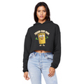 TRASH CAN MAN Cropped Raw Edge Boyfriend Hoodie
