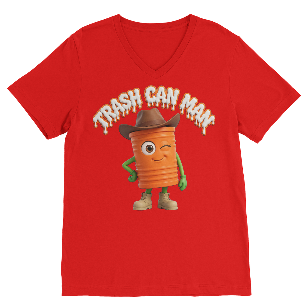 TRASH CAN MAN Classic V-Neck T-Shirt