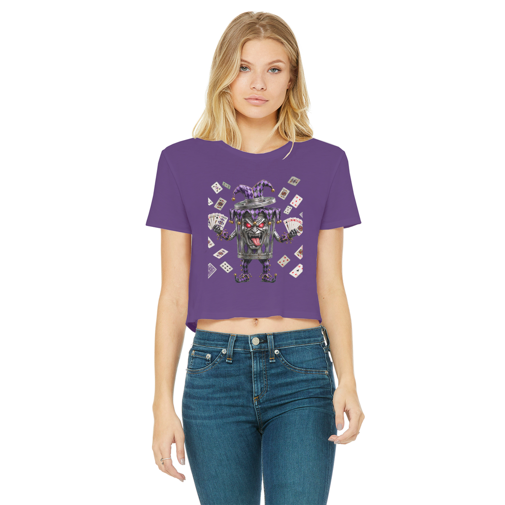 ANGRY CAN MAN 2.0 Classic Women's Cropped Raw Edge T-Shirt
