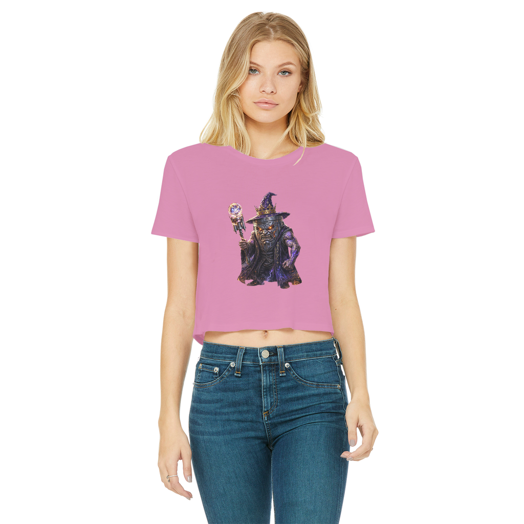angry can man Classic Women's Cropped Raw Edge T-Shirt