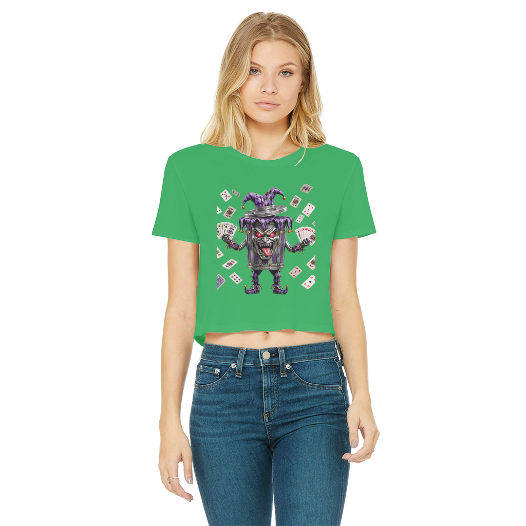 ANGRY CAN MAN 2.0 Classic Women's Cropped Raw Edge T-Shirt
