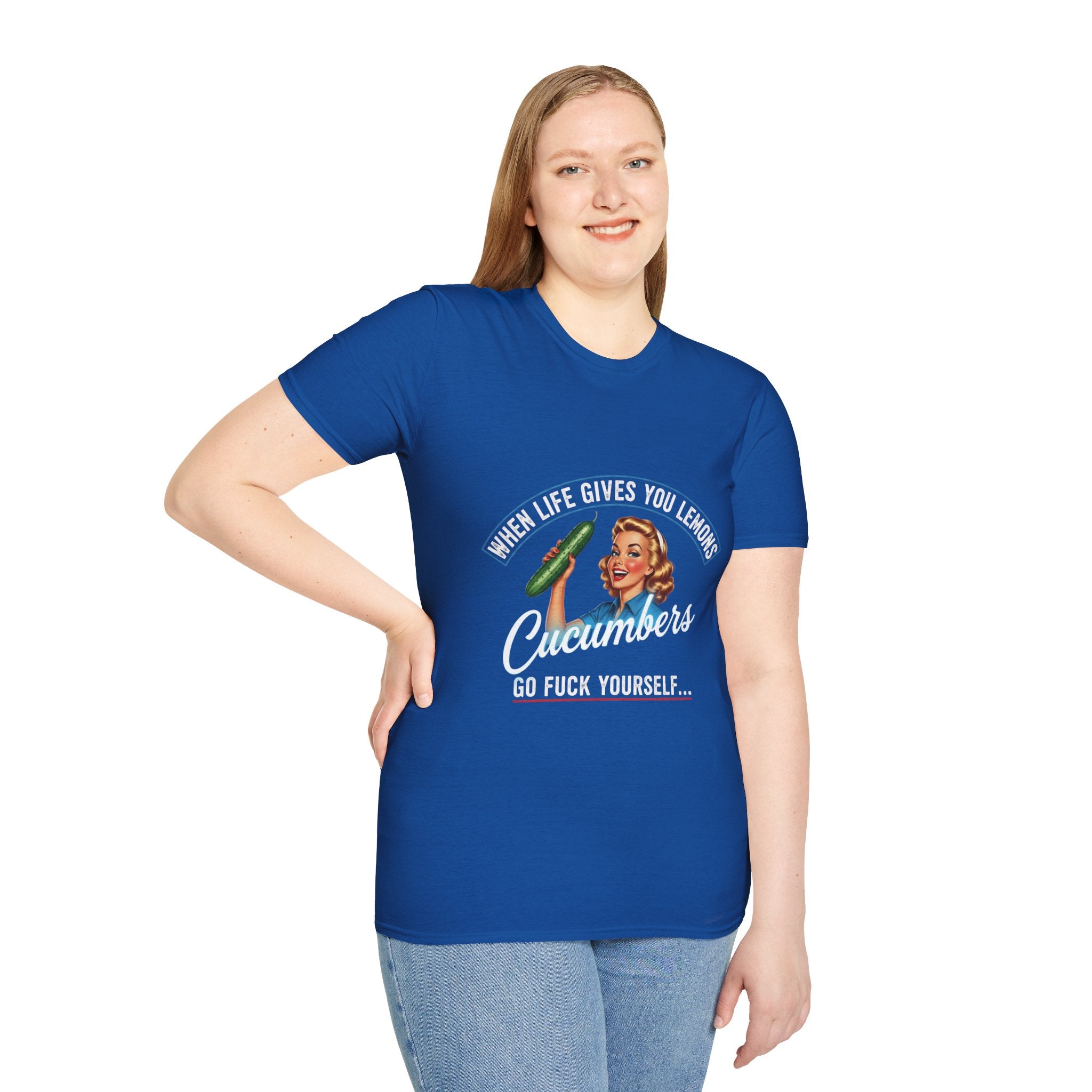 T-Shirt — "When Life Gives You Lemons... Cucumbers" Vintage Retro Graphic Tee
