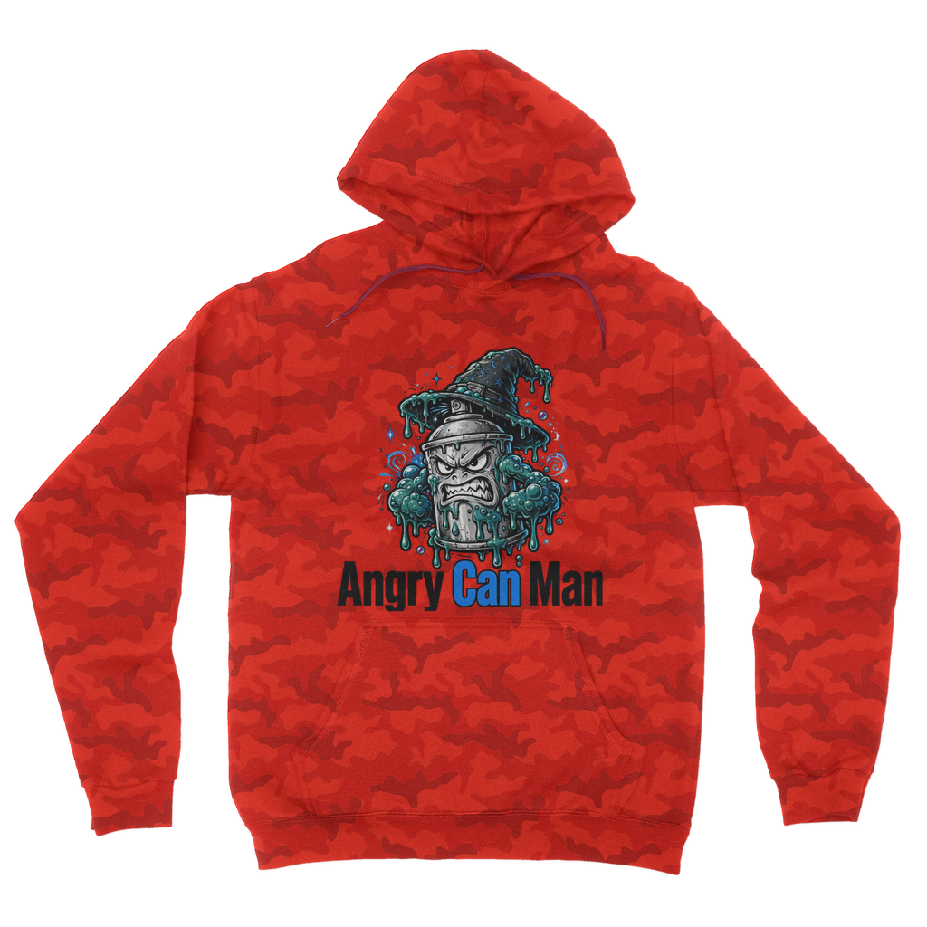 ANGRY CAN MAN 2.0 Camouflage Adult Hoodie