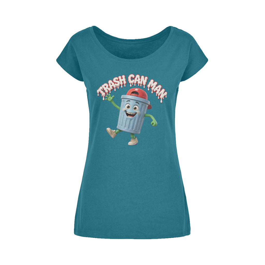 TRASH CAN MAN Wide Neck Womens T-Shirt XS-5XL