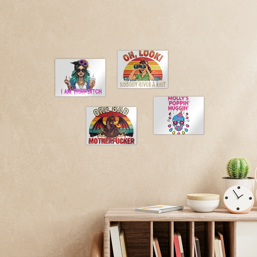 SARCASM 105 Rectangle Wall Tiles Set of 4