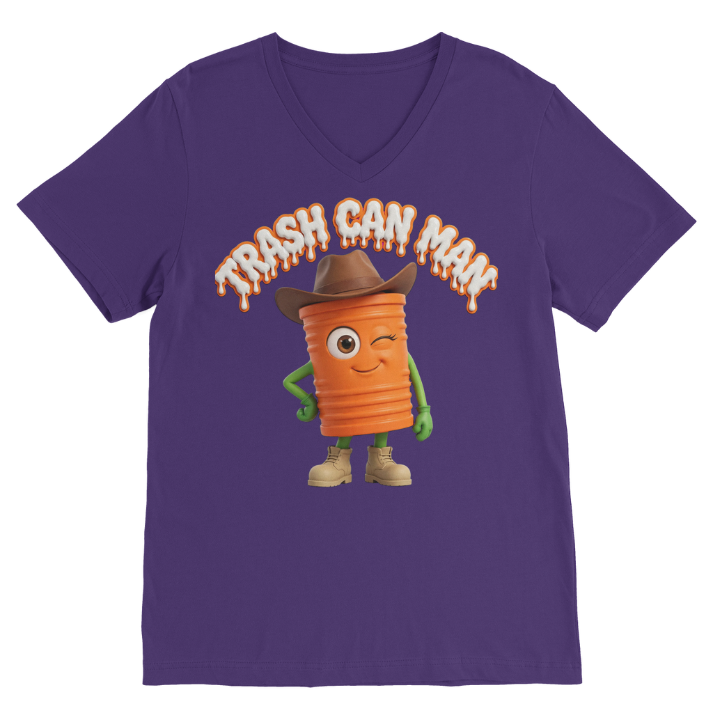 TRASH CAN MAN Classic V-Neck T-Shirt