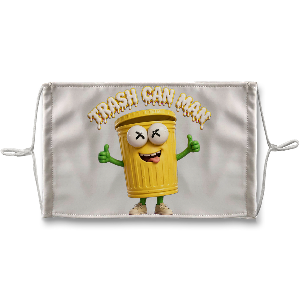 TRASH CAN MAN Sublimation Face Mask + 10 Replacement Filters