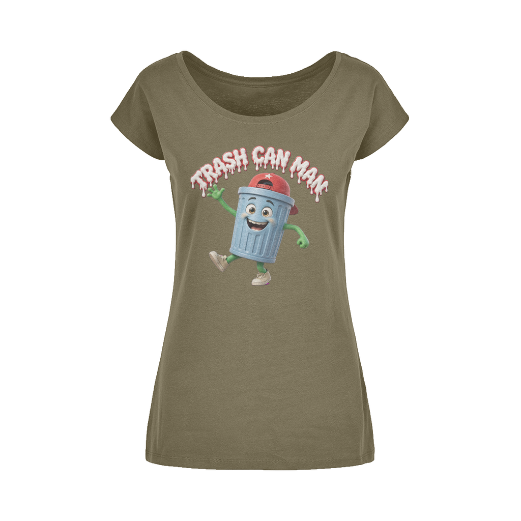 TRASH CAN MAN Wide Neck Womens T-Shirt XS-5XL