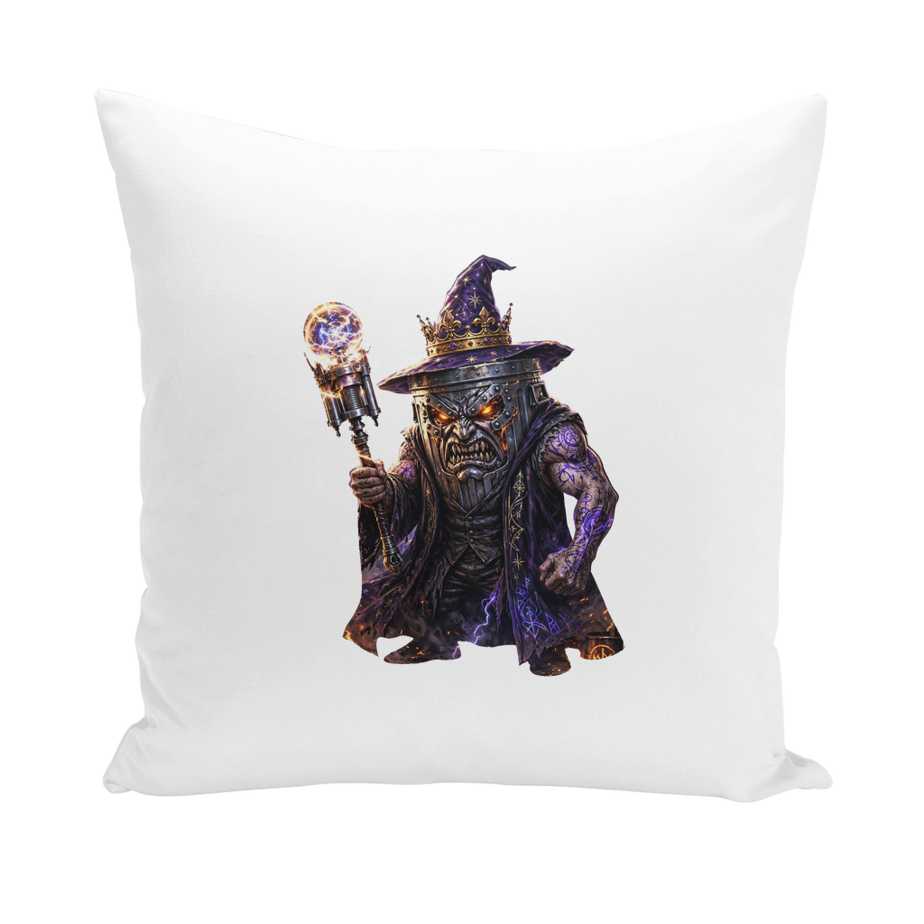 angry can man Throw Pillows