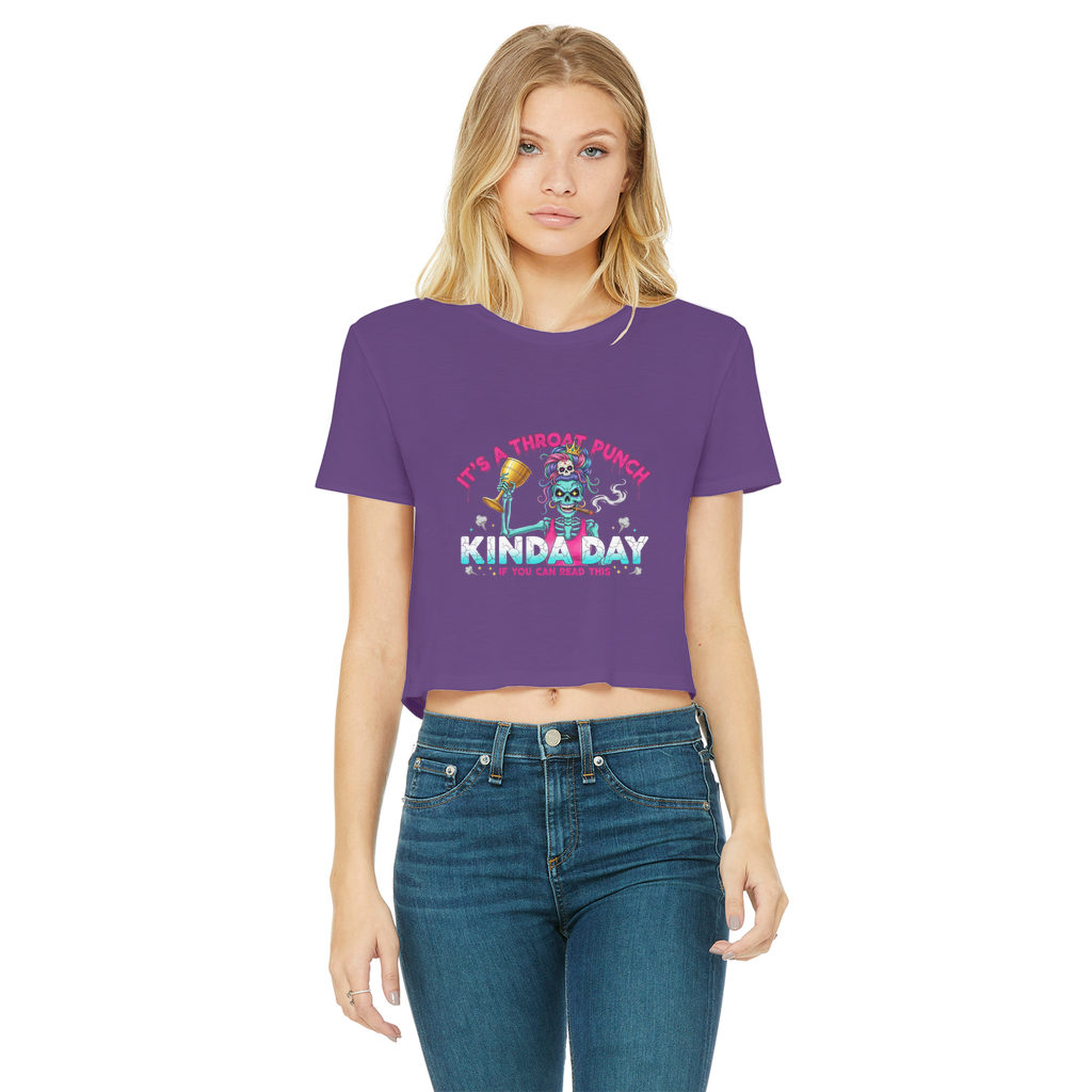 AOP Classic Women's Cropped Raw Edge T-Shirt