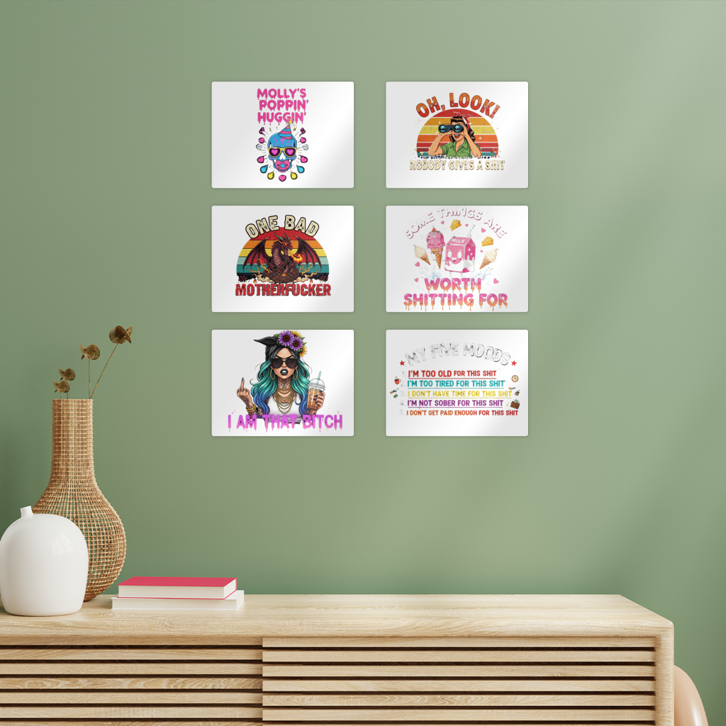 SARCASM 105 Rectangle Wall Tiles Set of 6