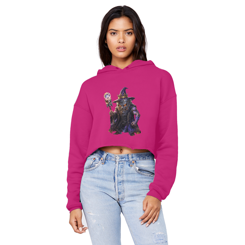 angry can man Cropped Raw Edge Boyfriend Hoodie
