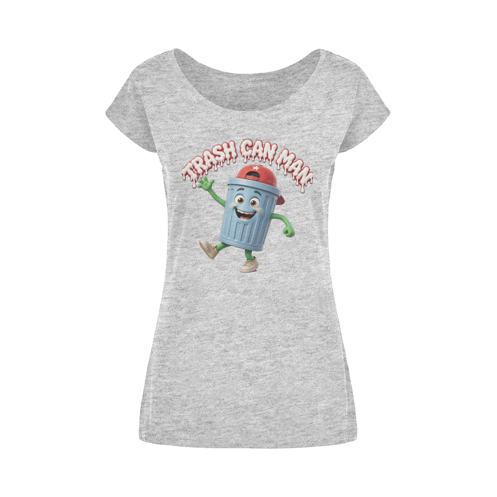 TRASH CAN MAN Wide Neck Womens T-Shirt XS-5XL