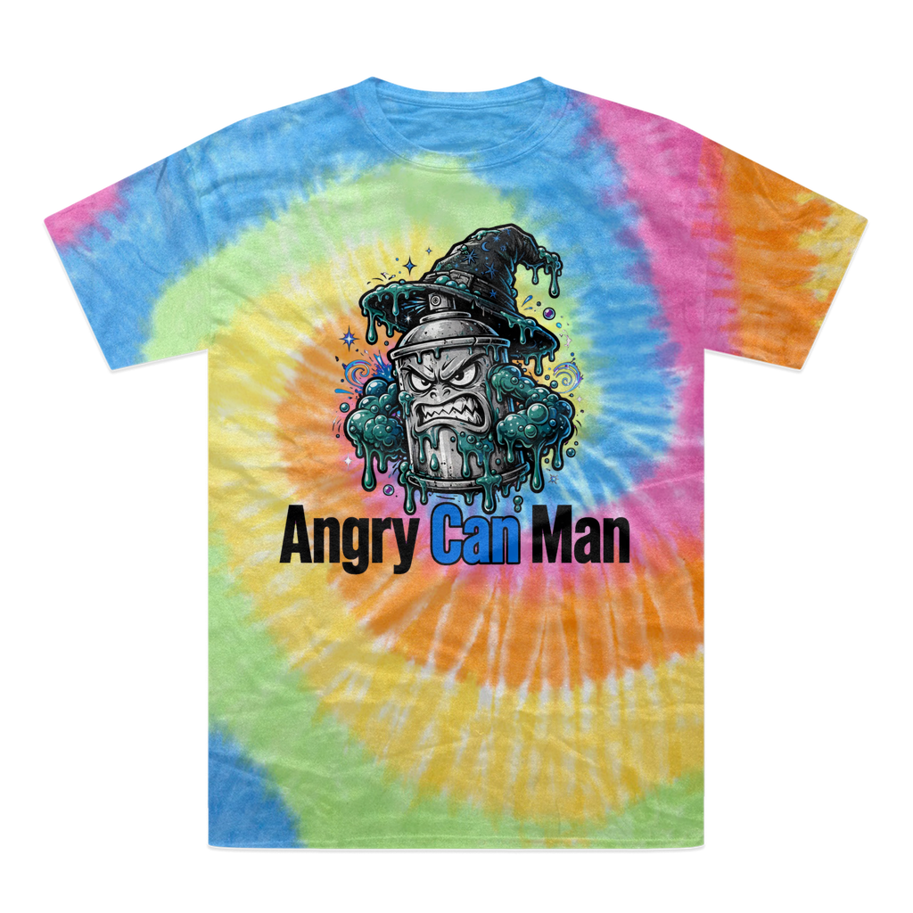 angry can man Tie-Dye T-Shirt