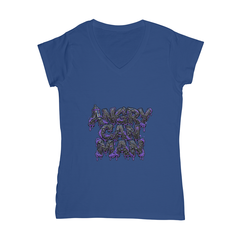 ANGRY CAN MAN 3.0 Classic Women's V-Neck T-Shirt