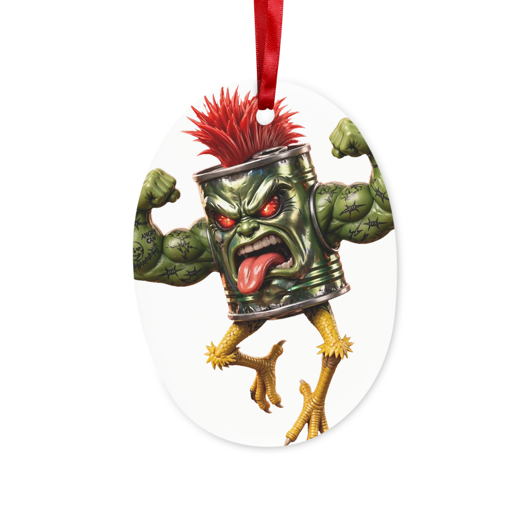 ANGRY CAN MAN 2.0 Ceramic Hanging Ornament