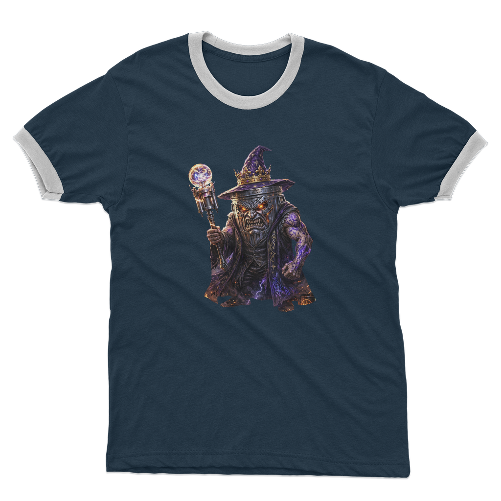 angry can man Adult Ringer T-Shirt