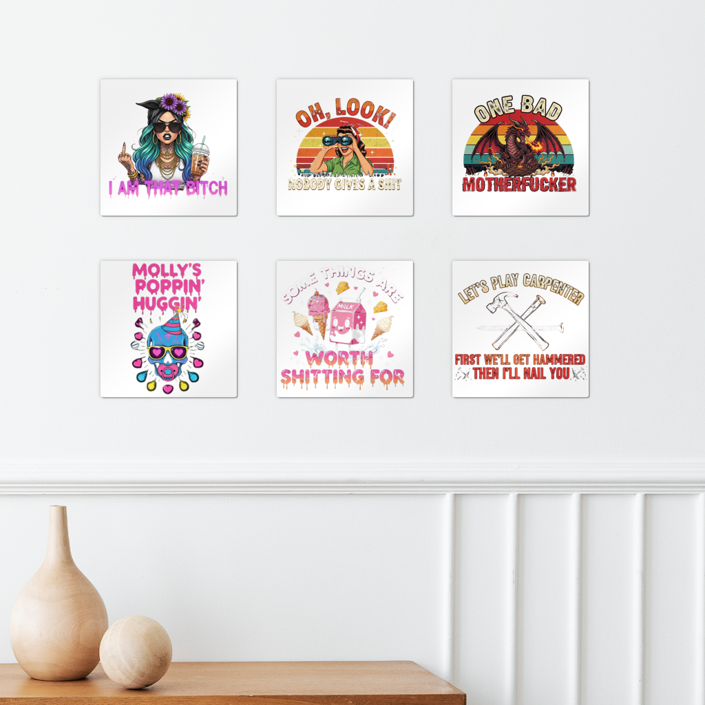 SARCASM 105 Square Wall Tiles Set of 6