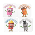 TRASH CAN MAN Hardboard Coaster Set of 4
