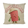 TRASH CAN MAN Throw Pillow with Insert