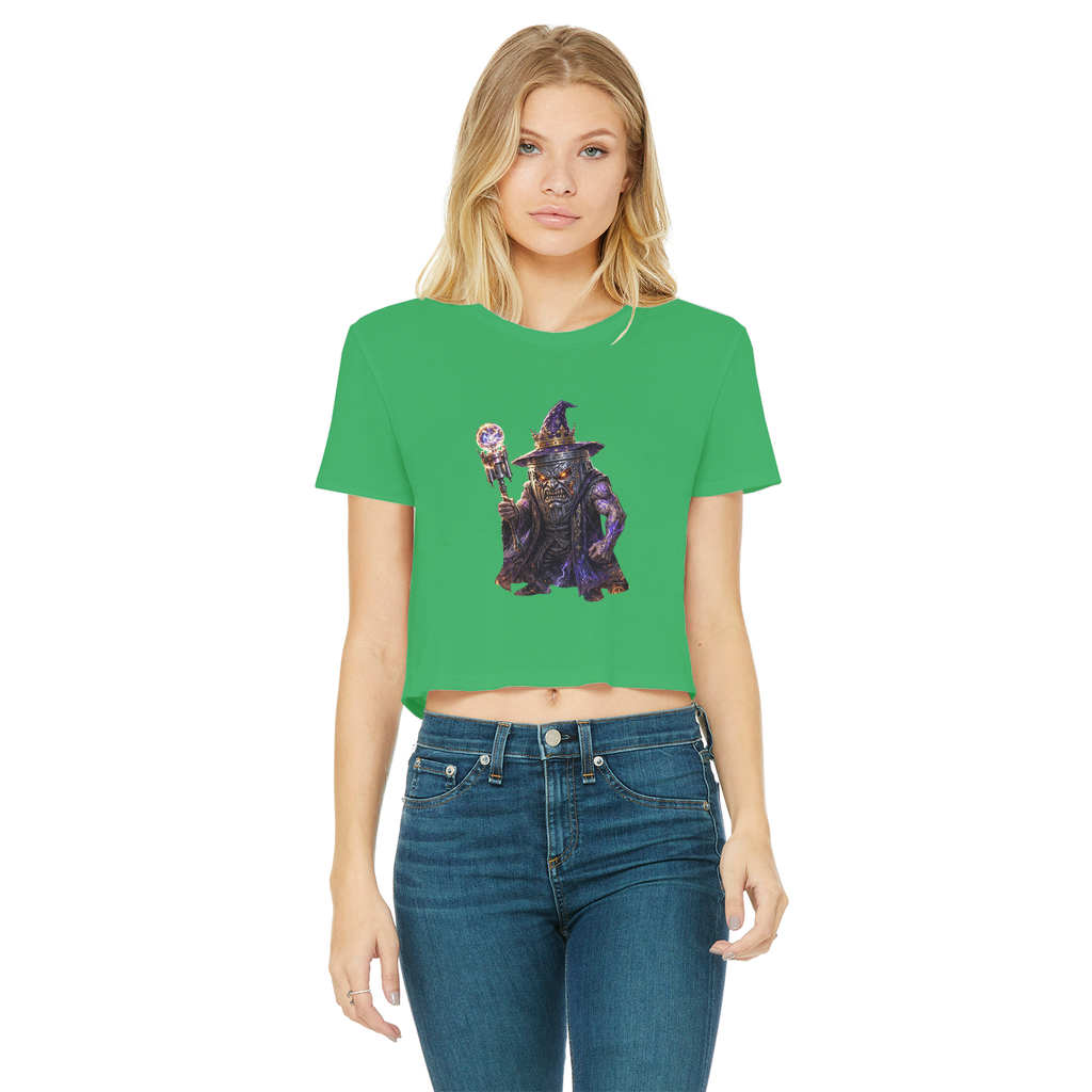 angry can man Classic Women's Cropped Raw Edge T-Shirt