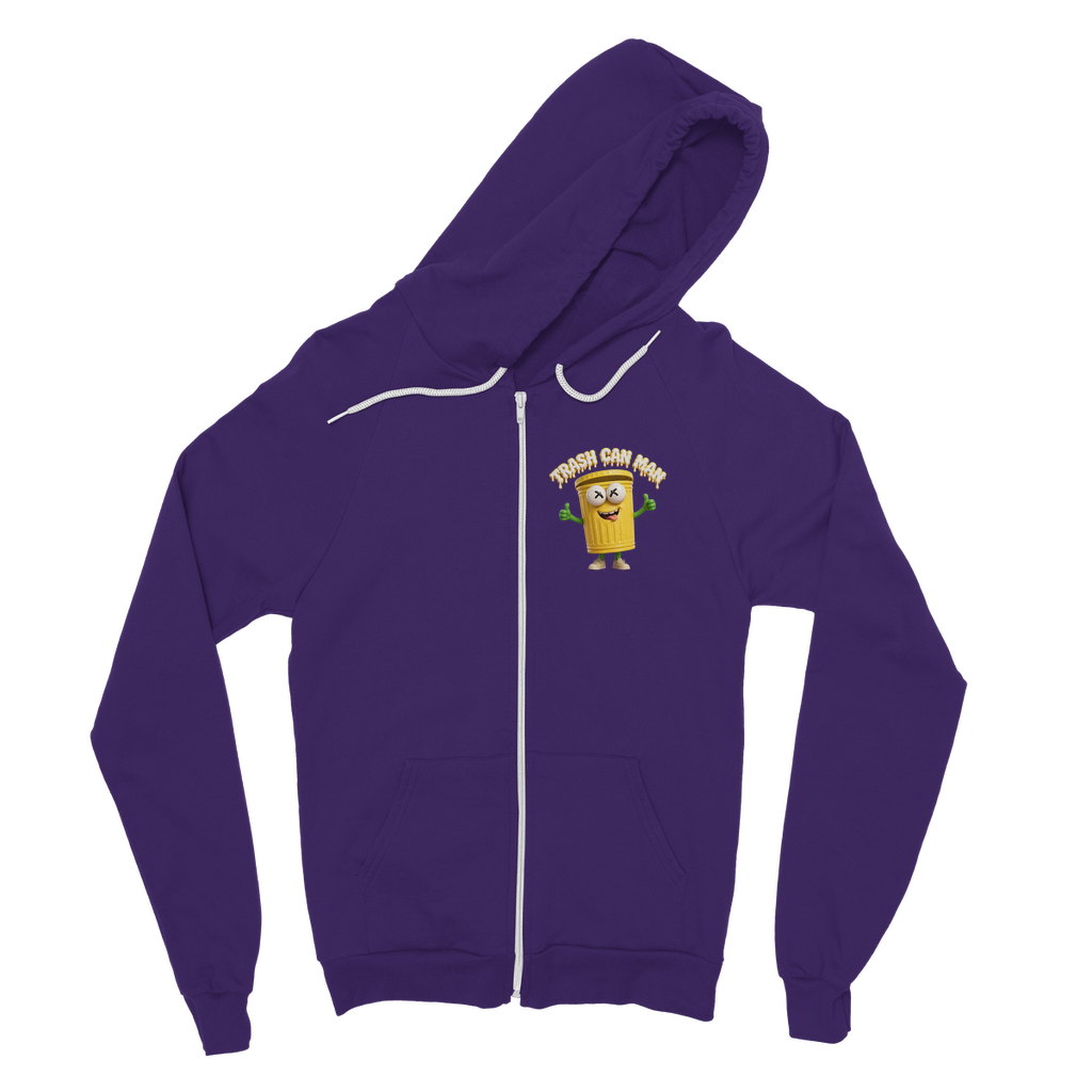 TRASH CAN MAN Classic Adult Zip Hoodie