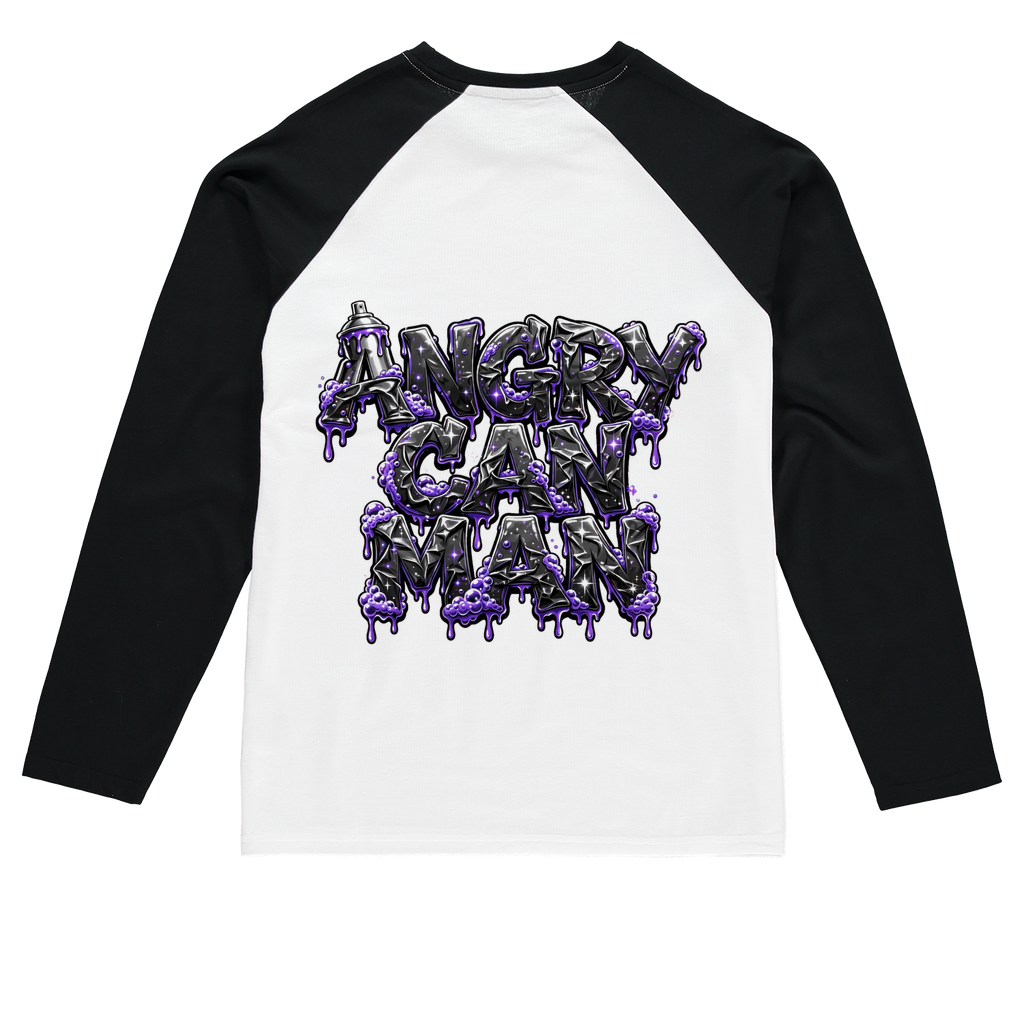 ANGRY CAN MAN 3.0 Sublimation Baseball Long Sleeve T-Shirt
