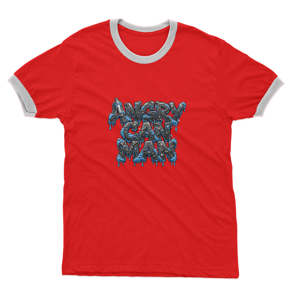 ANGRY CAN MAN 2.0 Adult Ringer T-Shirt