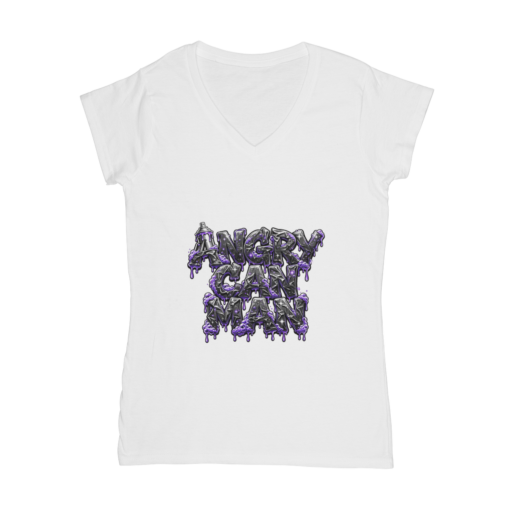 ANGRY CAN MAN 3.0 Classic Women's V-Neck T-Shirt