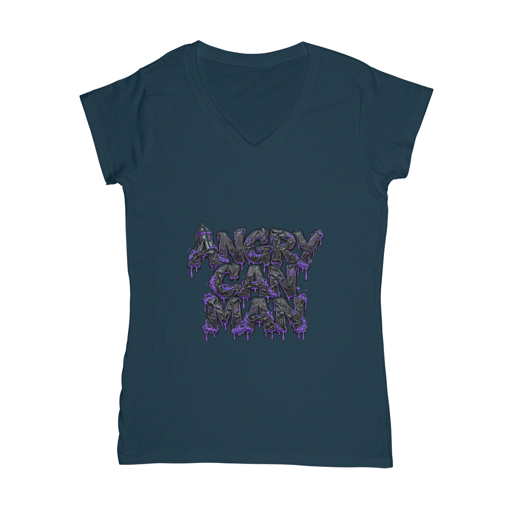 ANGRY CAN MAN 3.0 Classic Women's V-Neck T-Shirt